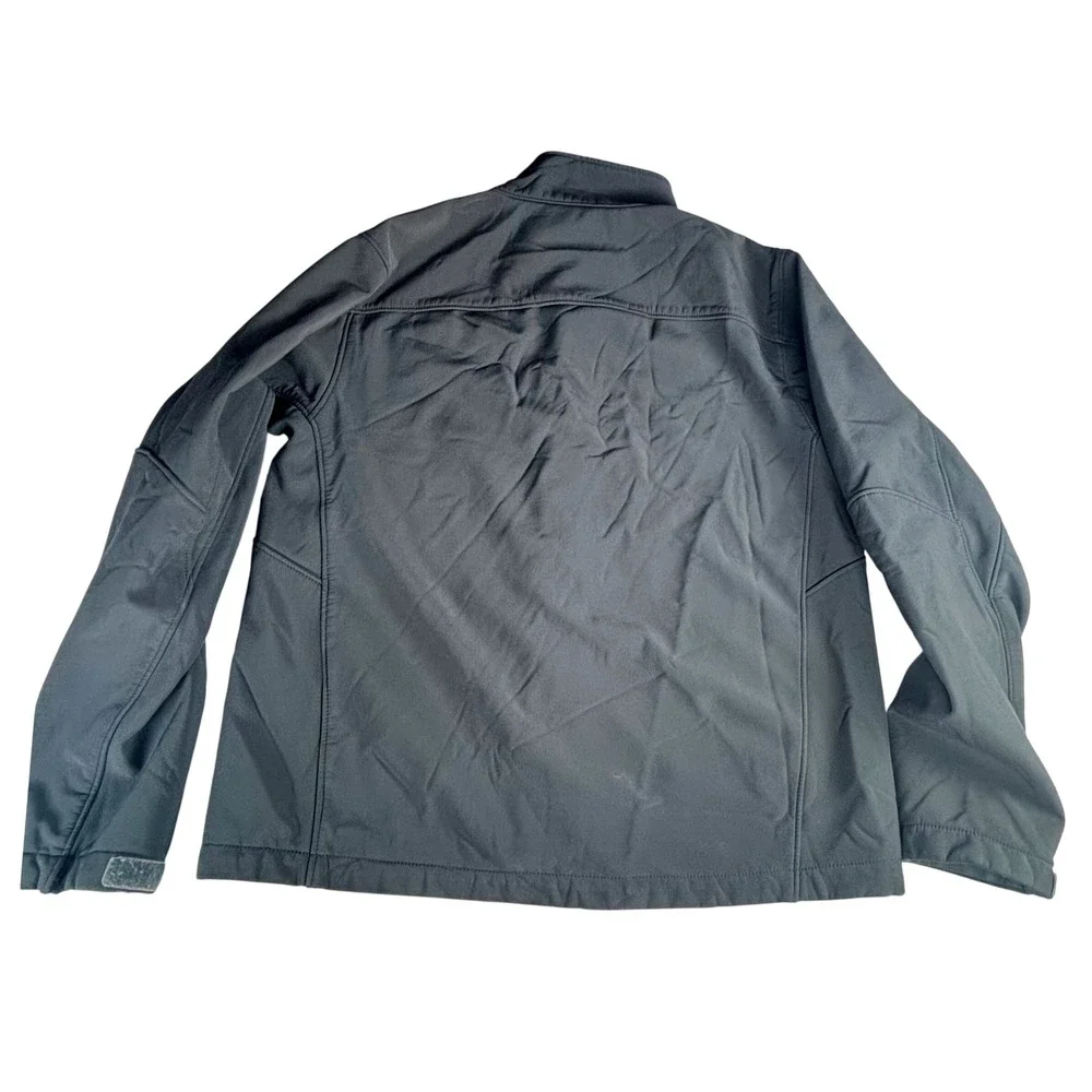 Tumi T-Tech Softshell Jacket Dark Gray Full Zip Fleece Lined Water Resistant M